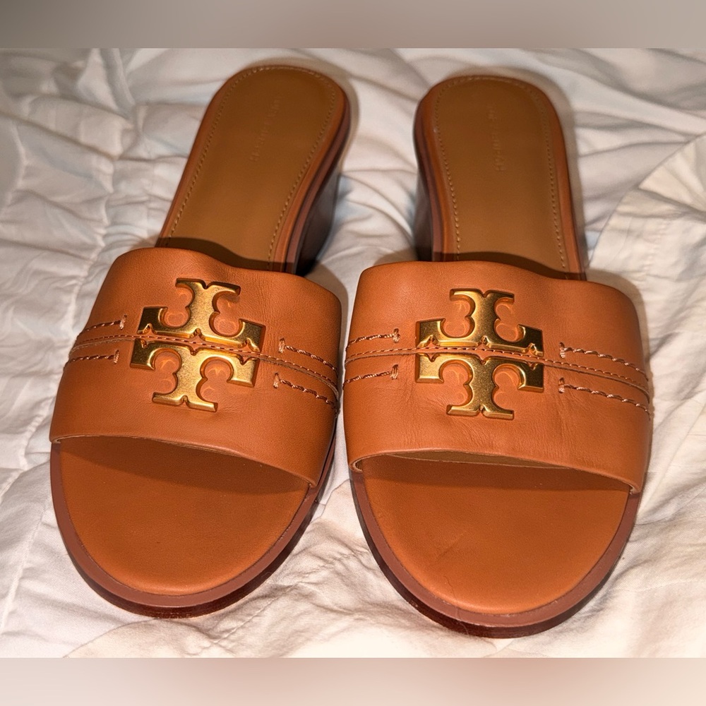 Tory Burch Everly Block Heel Leather
